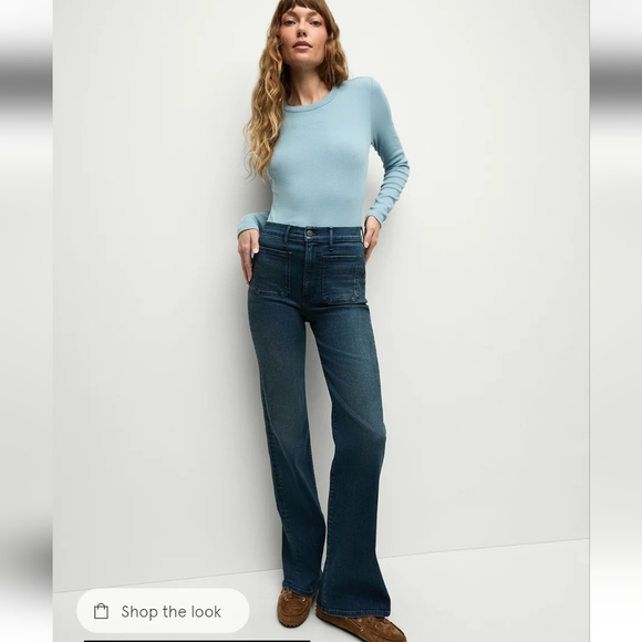Veronica Beard Dark Blue Wide Leg High-rise 4 Pockets Size 29 Retail Pric - Picture 1 of 14